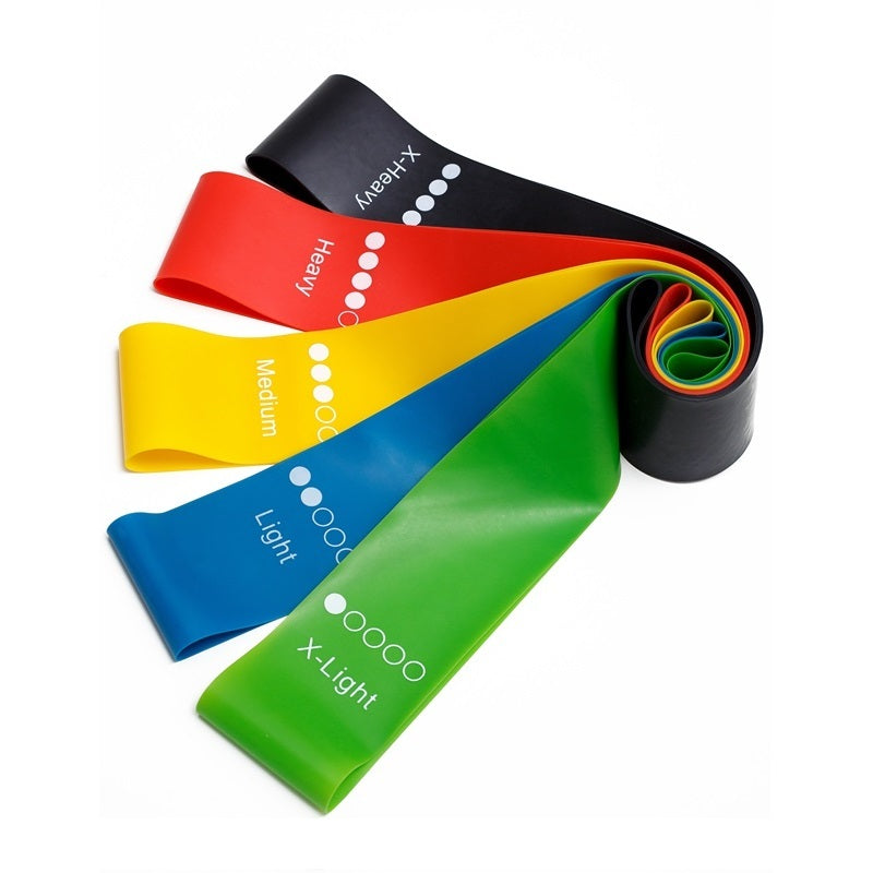 Ultra-Durable Yoga Resistance Bands - 5 Count with Varying Weight