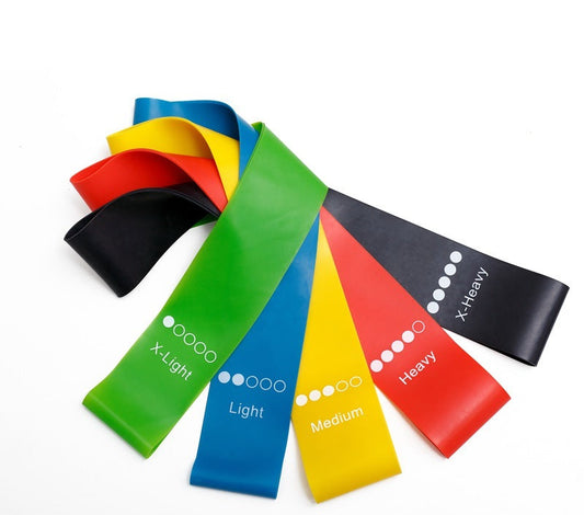 Ultra-Durable Yoga Resistance Bands - 5 Count with Varying Weight