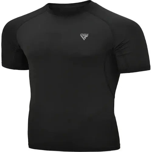 RDX T15 Short Sleeve Black Rash Guard Lemon Grapevine