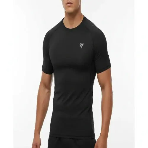 RDX T15 Short Sleeve Black Rash Guard Lemon Grapevine