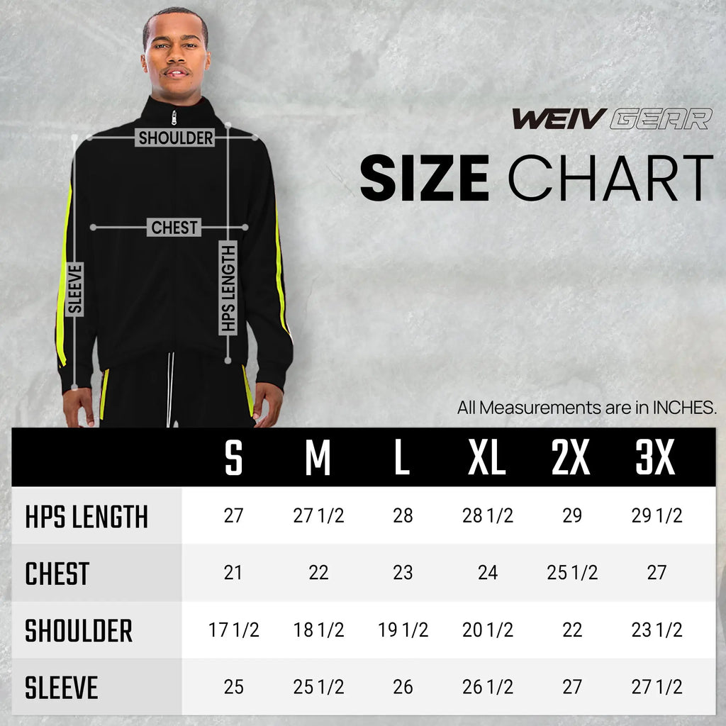 Two Stripe Zip Up Track Jacket TJ700 Lime Milo